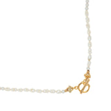 WHITE PEARL SERENE CURVE NECKLACE