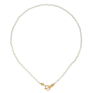 WHITE PEARL SERENE CURVE NECKLACE