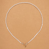 WHITE PEARL SERENE CURVE NECKLACE