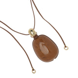 CHUNKY BROWN RESIN NECKLACE (PRE-ORDER TAKES 15 DAYS)