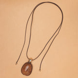 CHUNKY BROWN RESIN NECKLACE (PRE-ORDER TAKES 15 DAYS)