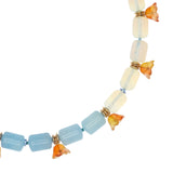AQUAMARINE AND OPAL BLOOM NECKLACE (PRE-ORDER TAKES 15 DAYS)
