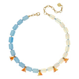 AQUAMARINE AND OPAL BLOOM NECKLACE (PRE-ORDER TAKES 15 DAYS)
