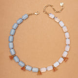 AQUAMARINE AND OPAL BLOOM NECKLACE (PRE-ORDER TAKES 15 DAYS)