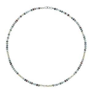 Seashells Beads & Moss Agate Necklace