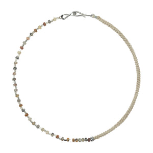 Tide Weave Leather Rope & Brown Jasper Stone Necklace
