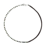 Tide Weave Leather Rope & Chrysoprase Stone Necklace