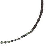 Tide Weave Leather Rope & Chrysoprase Stone Necklace