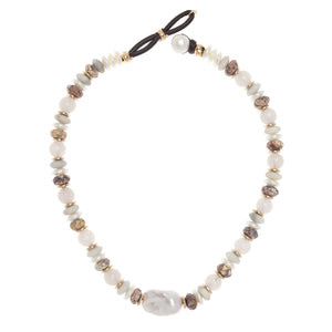 MOONSTONE PEARL NECKLACE