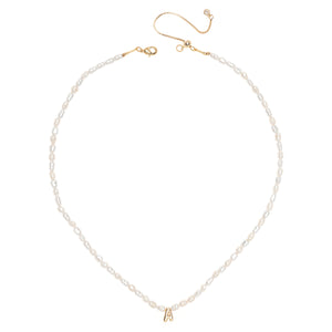 WHITE PEARL A BEAD FASHION NECKLACE