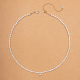 WHITE PEARL A BEAD FASHION NECKLACE