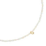 WHITE PEARL C BEAD FASHION NECKLACE