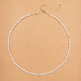 WHITE PEARL C BEAD FASHION NECKLACE