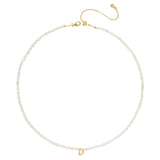 WHITE PEARL D BEAD FASHION NECKLACE