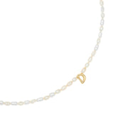 WHITE PEARL D BEAD FASHION NECKLACE