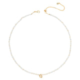 WHITE PEARL G BEAD FASHION NECKLACE