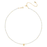 WHITE PEARL H BEAD FASHION NECKLACE
