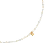 WHITE PEARL H BEAD FASHION NECKLACE