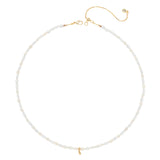 WHITE PEARL I BEAD FASHION NECKLACE