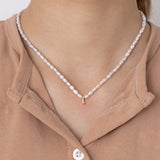 WHITE PEARL I BEAD FASHION NECKLACE