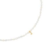 WHITE PEARL J BEAD FASHION NECKLACE