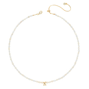 WHITE PEARL K BEAD FASHION NECKLACE