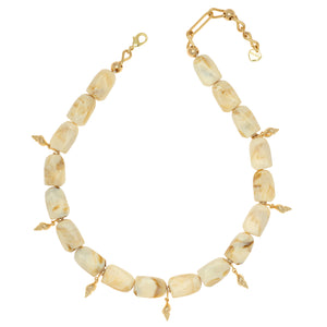 MARBLE PEBBLE STATEMENT NECKLACE (PRE-ORDER TAKES 15 DAYS)