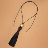 BLACK MOON TASSEL NECKLACE (PRE-ORDER TAKES 30 DAYS)
