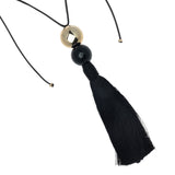 BLACK MOON TASSEL NECKLACE (PRE-ORDER TAKES 30 DAYS)