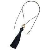 BLACK MOON TASSEL NECKLACE (PRE-ORDER TAKES 30 DAYS)