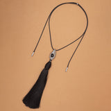 NOIR ÉCLIPSE TASSEL NECKLACE (PRE-ORDER TAKES 30 DAYS)