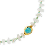 MOONSTONE TURQUOISE BEADED NECKLACE