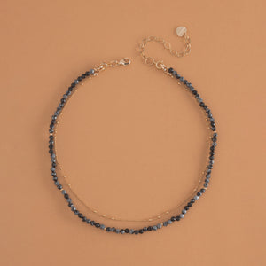 LUCKY CHARM NECKLACE SNOWFLAKE OBSIDIAN