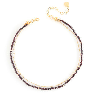 LUCKY CHARM NECKLACE GARNET
