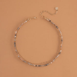 LUCKY CHARM NECKLACE MULTICOLORMOONSTONE