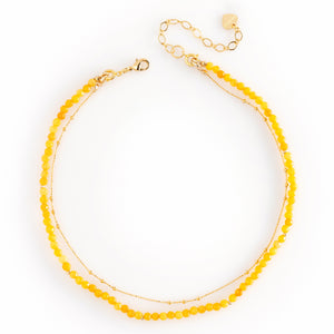 LUCKY CHARM NECKLACE YELLOWJADE