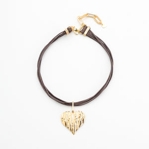 GOLD HEART SLEEK  NECKLACE