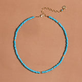 SINGLE STRAND TURQUOISE BEADED NECKLACE