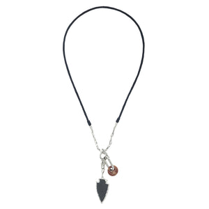 OBSIDIAN TRIDENT'S PROMISE NECKLACE
