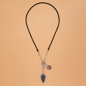 OBSIDIAN TRIDENT'S PROMISE NECKLACE