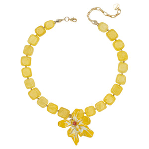 YELLOW AGATE BLOOM NECKLACE (PRE-ORDER TAKES 15 DAYS)