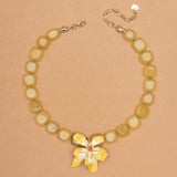 YELLOW AGATE BLOOM NECKLACE (PRE-ORDER TAKES 15 DAYS)