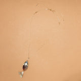 GOLDEN TIDE BROWN AGATE FISH NECKLACE