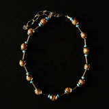 BROWN BALL TURQUOISE NECKLACE