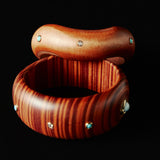 CARAMEL TURQUOISE WAVE BANGLE
