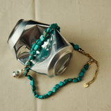 CHUNKY TURQUOISE BAROQUE PEARL  NECKLACE