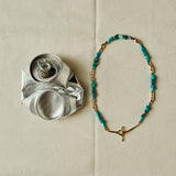 LOCK LOOP TURQUOISE NECKLACE