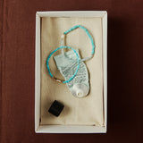 ASYMMETRICAL AMAZONITE TURQUOISE STRETCHY BRACELET