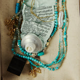TURQUOISE AMAZONITE SHORT NECKLACE