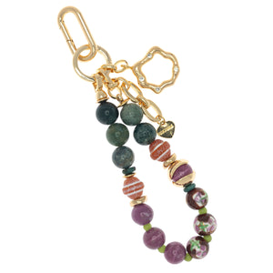 MOSS AGATE BRACELET & KEYCHAN